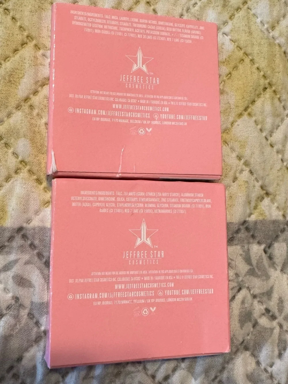 2 NIB Jeffree Star Pressed Pigment - in Pink Color ways - Mohawk & Tongue Pop